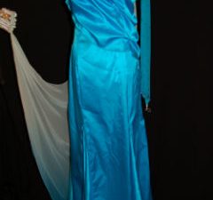 Turquoise and White Ballroom Dress