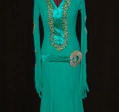 Green/Satin Latin Dress