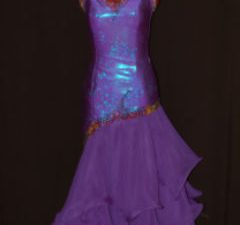 Purple/Volcano Stoned Ballroom Dress